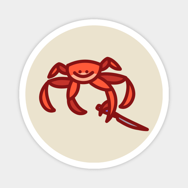 Knife Crab Magnet by pwbstudios